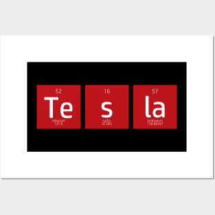 Periodic Table Tesla Shirt Posters and Art